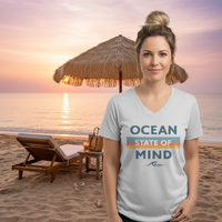 Load image into Gallery viewer, Coastal Dreamer Unisex V-Neck T-Shirt – Perfect Gift for Ocean Lovers