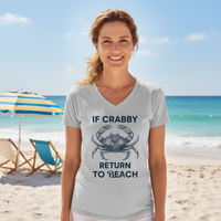 Load image into Gallery viewer, Crabby Beach Vibes T-Shirt for Moms – Relaxing &amp; Stylish Summer Wear