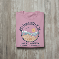 Load image into Gallery viewer, Beach Lover's T-Shirt for Moms – Seashell Hunting Design