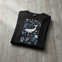 Load image into Gallery viewer, OceanLove Whale Graphic T-Shirt – Soft Cotton Beach Tee for Moms &amp; Ocean Lovers