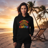 Load image into Gallery viewer, Sunshine + Coffee Cozy Hoodie – Classic Unisex Layer for Salty Air &amp; Sunset Sips