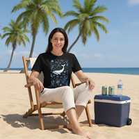 Load image into Gallery viewer, OceanLove Whale Graphic T-Shirt – Soft Cotton Beach Tee for Moms &amp; Ocean Lovers