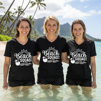 Load image into Gallery viewer, Beach Lovers Beach Squad - V-Neck T-Shirt for Casual, Beach &amp; Coastal Style