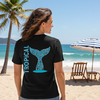 Load image into Gallery viewer, Ocean Love Whale Tail Tee – Soft Coastal T-Shirt for Ocean-Loving Women