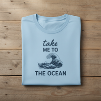 Load image into Gallery viewer, Take Me to the Ocean Women’s Crewneck T-Shirt – Soft Cotton Tee