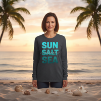 Load image into Gallery viewer, Sun, Salt and Sea -Beach Lover's Longsleeve T-shirt – Relaxed Fit for Comfort