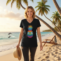 Load image into Gallery viewer, Women’s V-Neck T-Shirt – Beach-Ready Style &amp; Everyday Comfort for Moms