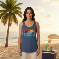 Load image into Gallery viewer, Sunset Lover Women's Tank Top – Modern Fit Jersey Tee