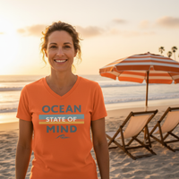 Load image into Gallery viewer, Coastal Dreamer Unisex V-Neck T-Shirt – Perfect Gift for Ocean Lovers