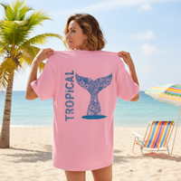 Load image into Gallery viewer, Ocean Love Whale Tail Tee – Soft Coastal T-Shirt for Ocean-Loving Women