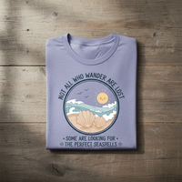 Load image into Gallery viewer, Beach Lover's T-Shirt for Moms – Seashell Hunting Design