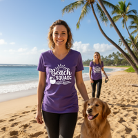 Load image into Gallery viewer, Beach Lovers Beach Squad - V-Neck T-Shirt for Casual, Beach &amp; Coastal Style