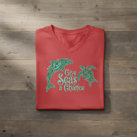 Load image into Gallery viewer, Breezy Comfort for Beach Moms &amp; Ocean Lovers-Shirt Soft Women’s V-Neck Tee –