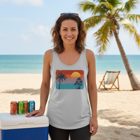Load image into Gallery viewer, Sunset Lover Women's Tank Top – Modern Fit Jersey Tee