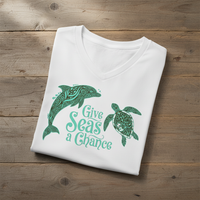 Load image into Gallery viewer, Breezy Comfort for Beach Moms &amp; Ocean Lovers-Shirt Soft Women’s V-Neck Tee –