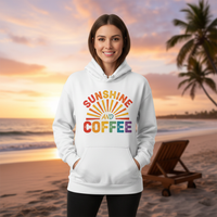 Load image into Gallery viewer, Sunshine + Coffee Cozy Hoodie – Classic Unisex Layer for Salty Air &amp; Sunset Sips