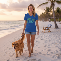 Load image into Gallery viewer, Breezy Comfort for Beach Moms &amp; Ocean Lovers-Shirt Soft Women’s V-Neck Tee –