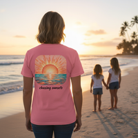 Load image into Gallery viewer, Ocean Lovers Sunset V-Neck Tee – Coastal Dreamer Unisex T-Shirt