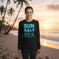 Load image into Gallery viewer, Sun, Salt and Sea -Beach Lover's Longsleeve T-shirt – Relaxed Fit for Comfort