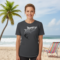 Load image into Gallery viewer, OceanLove Women’s T-Shirt – Shark Design for Sea Enthusiasts