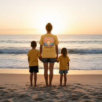 Load image into Gallery viewer, Ocean Lovers Sunset V-Neck Tee – Coastal Dreamer Unisex T-Shirt