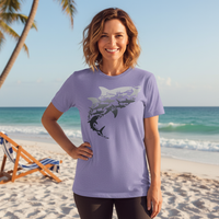 Load image into Gallery viewer, OceanLove Women’s T-Shirt – Shark Design for Sea Enthusiasts
