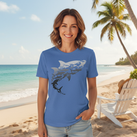 Load image into Gallery viewer, OceanLove Women’s T-Shirt – Shark Design for Sea Enthusiasts