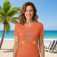 Load image into Gallery viewer, Funny Beach Mom V-Neck T-Shirt – Playful Graphic Unisex Tee for Ocean Lovers