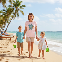 Load image into Gallery viewer, Classic Women’s Cotton Tee – Easygoing Style for Moms by the Shore