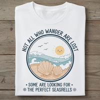 Load image into Gallery viewer, Beach Lover's T-Shirt for Moms – Seashell Hunting Design