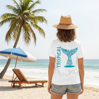 Load image into Gallery viewer, Ocean Love Whale Tail Tee – Soft Coastal T-Shirt for Ocean-Loving Women